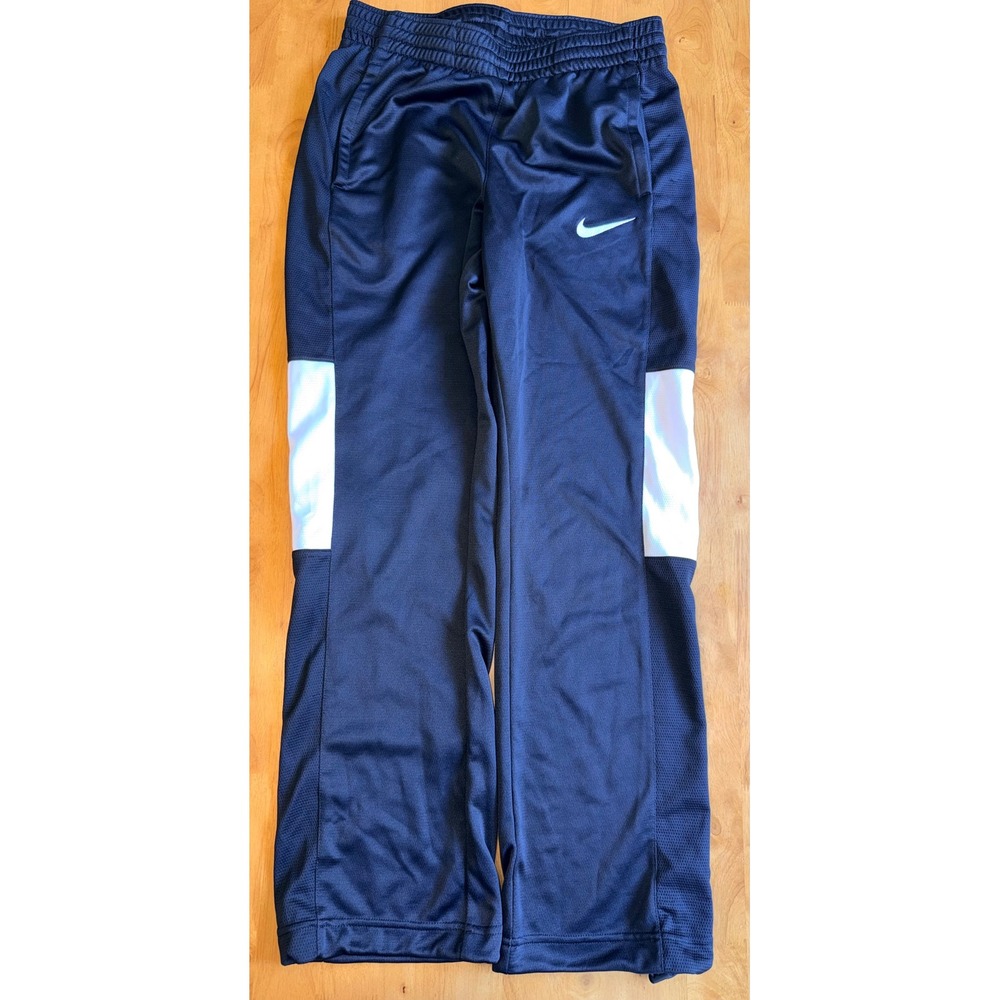 Nike Dri-FIT Mens Black White Side Stripe Track Pants Training Joggers M 429